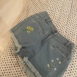Stella McCarthy embroidered Jean shorts girls